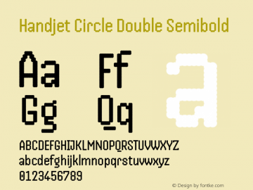 Handjet Circle Double Semibold Version 1.000; ttfautohint (v1.8)图片样张