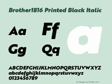 Brother1816Printed-BlackItalic Version 1.000图片样张