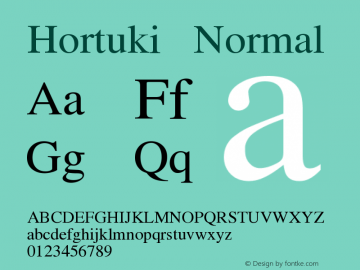 Hortuki Normal Version 0.1图片样张