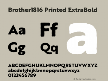 Brother1816Printed-ExtraBold Version 1.000图片样张