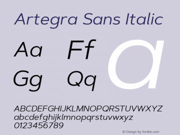 ArtegraSans-Italic Version 1.00;com.myfonts.easy.artegra.artegra-sans.regular-italic.wfkit2.version.4Kpq图片样张