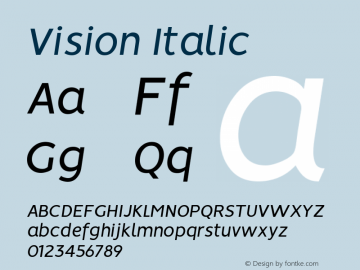 Vision-Italic 1.0图片样张
