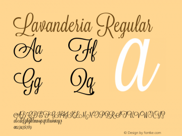 Lavanderia-Regular Version 1.100图片样张