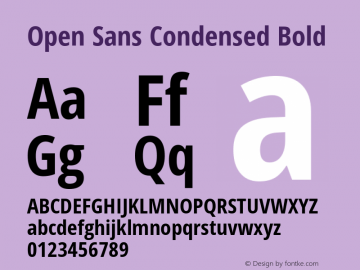 Open Sans Condensed Bold Version 1.11图片样张