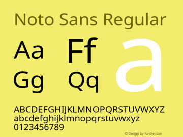 Noto Sans Version 1.04图片样张