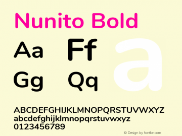 Nunito Bold Version 3.000图片样张