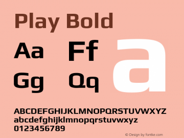 Play Bold Version 2.101; ttfautohint (v1.6)图片样张
