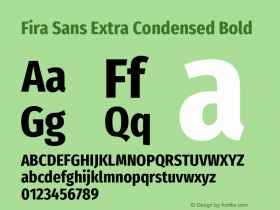 Fira Sans Extra Condensed Bold Version 4.203图片样张