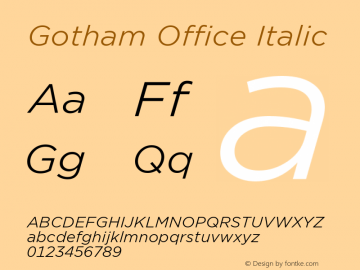 GothamOffice-Italic Version 1.301图片样张