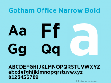 GothamNarrowOffice-Bold Version 1.301图片样张