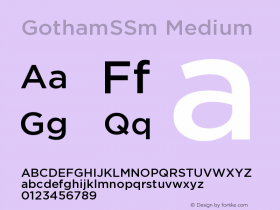 GothamSSm-Medium Version 1.301图片样张
