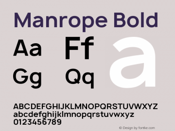 Manrope Bold Version 1.200;PS 001.200;hotconv 1.0.88;makeotf.lib2.5.64775图片样张