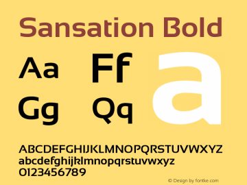 Sansation Bold Version 1.31图片样张
