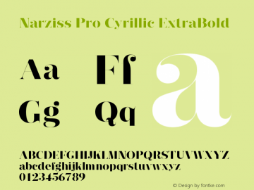 NarzissProCyrillic-ExtraBold Version 1.000;PS 001.000;hotconv 1.0.70;makeotf.lib2.5.58329;com.myfonts.hubertjocham.narziss-pro-cyrillic.narziss-pro-cy-extrabold.wfkit2.3TSw图片样张