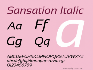 Sansation Italic Version 1.31图片样张
