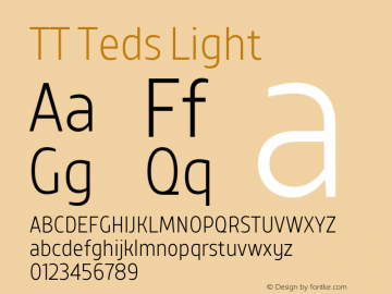 TT Teds Light Version 1.000; ttfautohint (v1.5)图片样张