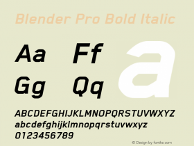 Blender Pro Bold Italic Version 3.006 2009图片样张