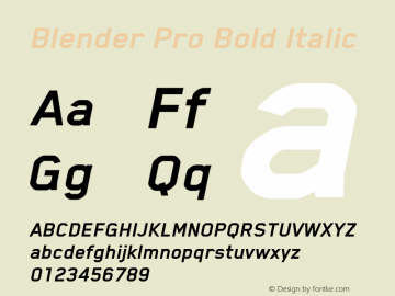 Blender Pro Bold Italic Version 3.006 2009图片样张