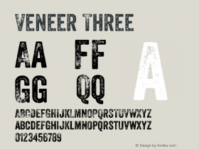 Veneer Three Version 1.001; Fonts for Free; vk.com/fontsforfree图片样张