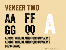 Veneer Two Version 1.001; Fonts for Free; vk.com/fontsforfree图片样张