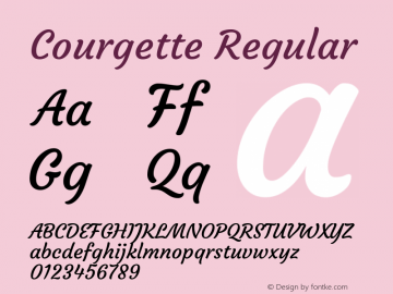 Courgette Regular Version 1.002图片样张