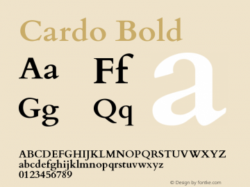 Cardo Bold Version 1.0011图片样张