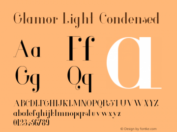 Glamor-LightCondensed Version 1.000;PS 001.001;hotconv 1.0.56图片样张
