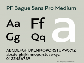 PF Bague Sans Pro Medium Version 1.000图片样张