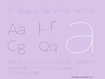 PF Bague Sans Pro Hairline Version 1.000图片样张