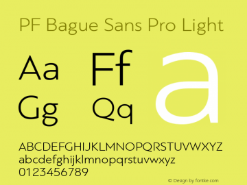 PF Bague Sans Pro Light Version 1.000图片样张