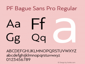 PF Bague Sans Pro Version 1.000图片样张