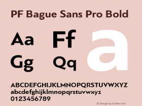 PF Bague Sans Pro Bold Version 1.000图片样张