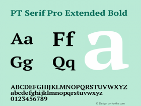 PT Serif Pro Extended Bold Version 1.000; Fonts for Free; vk.com/fontsforfree图片样张