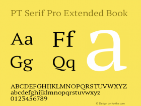 PT Serif Pro Extended Book Version 1.000; Fonts for Free; vk.com/fontsforfree图片样张