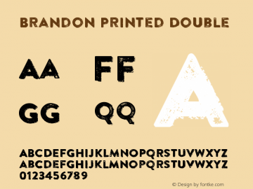 BrandonPrinted-Double Version 001.000;com.myfonts.hvdfonts.brandon-printed.double.wfkit2.46oa图片样张