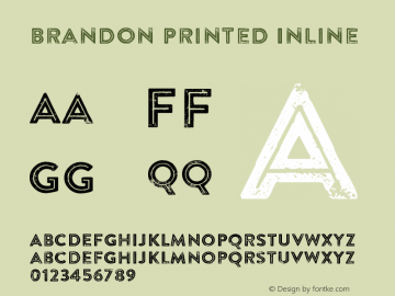 BrandonPrinted-Inline Version 001.000;com.myfonts.hvdfonts.brandon-printed.inline.wfkit2.46o8图片样张