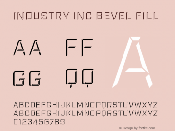 Industry Inc Bevel Fill Version 1.001; Fonts for Free; vk.com/fontsforfree图片样张