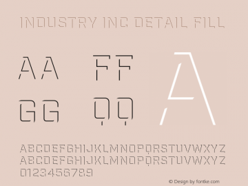 Industry Inc Detail Fill Version 1.001; Fonts for Free; vk.com/fontsforfree图片样张
