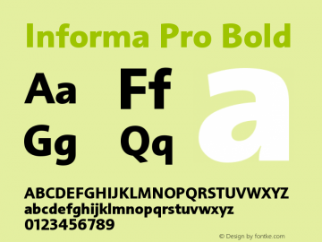 Informa Pro Bold Version 1.000; Fonts for Free; vk.com/fontsforfree图片样张