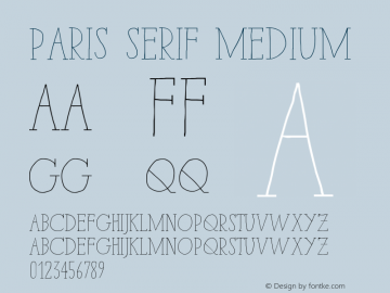 ParisSerif-Medium Version 1.000图片样张