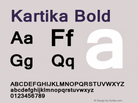 Kartika Bold Version 5.90图片样张