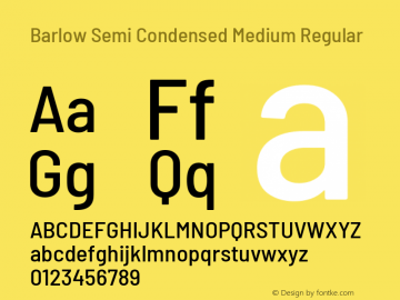 Barlow Semi Condensed Medium Version 1.408图片样张