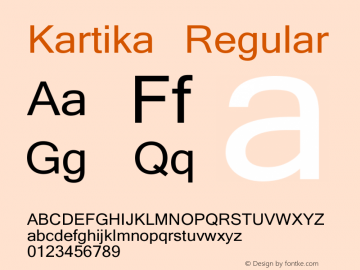 Kartika Regular Version 5.95图片样张