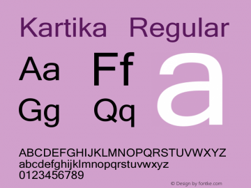 Kartika Regular Version 6.00图片样张
