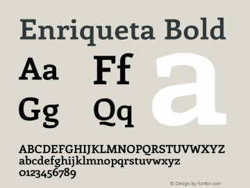 Enriqueta-Bold Version 1.002图片样张