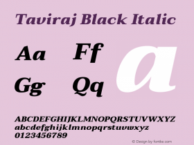 Taviraj Black Italic Version 1.001图片样张