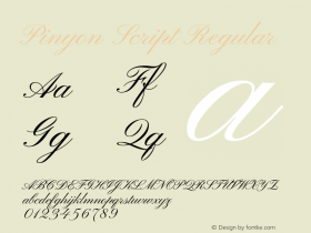 Pinyon Script Version 1.005图片样张