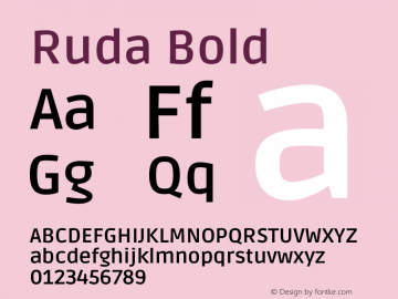 Ruda Bold Version 1.003图片样张