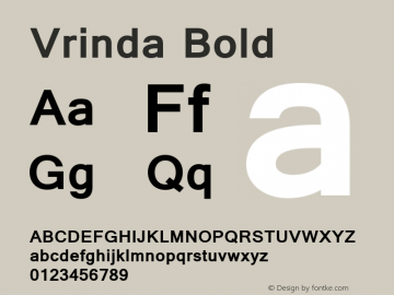Vrinda Bold Version 6.81图片样张