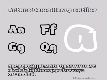 Arturo Demo Heavy outline Version 1.000图片样张